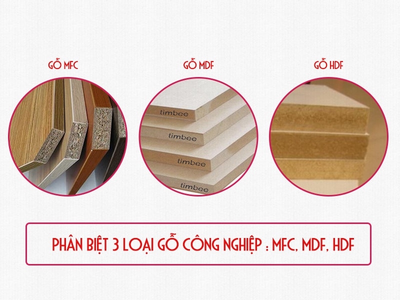 Phân biệt các loại gỗ công nghiệp MFC HDF và MDF