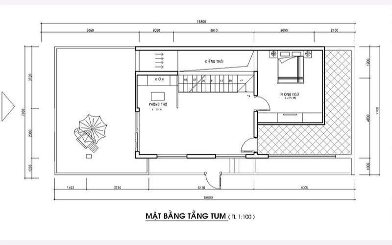 Quy định về diện tích tầng tum