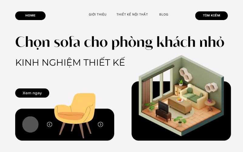 Chọn sofa cho phòng khách nhỏ