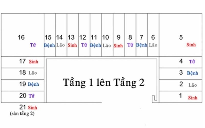 Tính bậc tam cấp theo quy luật Sinh – Lão – Bệnh – Tử