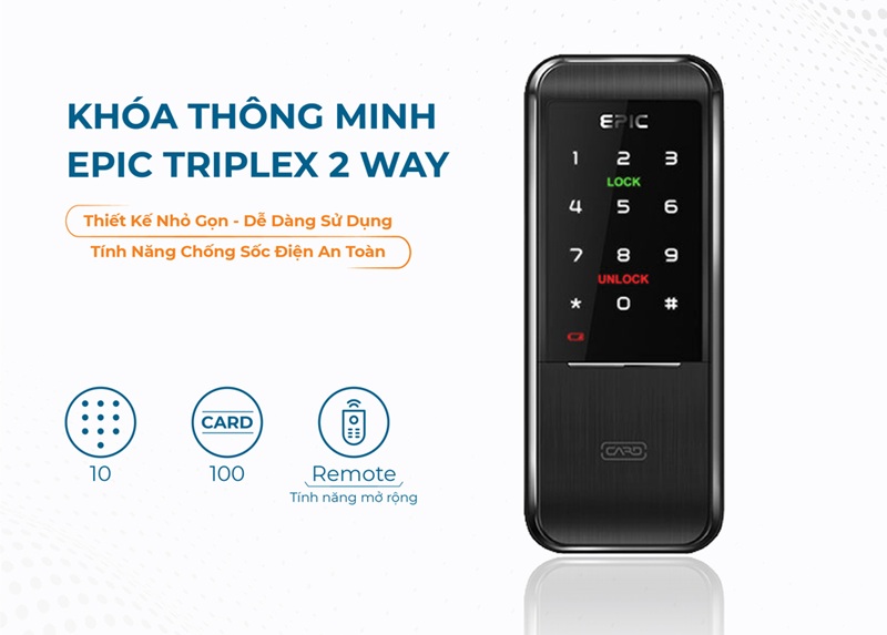 Khóa điện tử Epic Triplex 2 Way