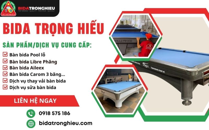 Đơn vị tư vấn setup và cung cấp bàn bida Trọng Hiếu