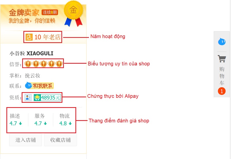 Đánh giá độ uy tín của nhà cung cấp